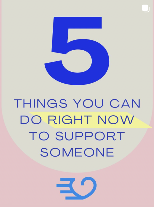 Instagram post on five ways to support a family
